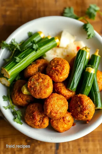 Fried Courgette Pakoras with Spicy Flavor ingredients