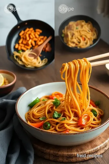 Stir-Fry Sweet Potato Noodles with Veggies steps