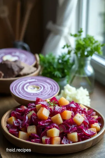 Cooked Red Cabbage Potato Hash Delight ingredients