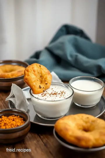 Fried Bread Mughal Dessert with Rabri presentation