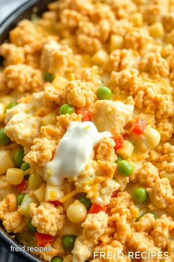 Chicken Ritz Cracker Casserole presentation