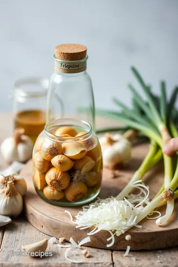 Fermenting Wild Garlic with Spring Onions ingredients