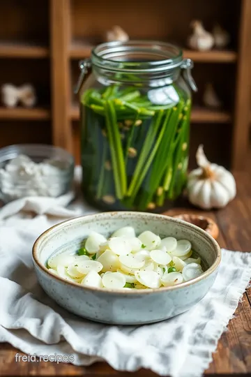 Fermenting Wild Garlic with Spring Onions steps