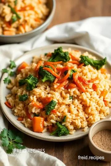 Sizzling Kale & Kimchi Fried Rice presentation