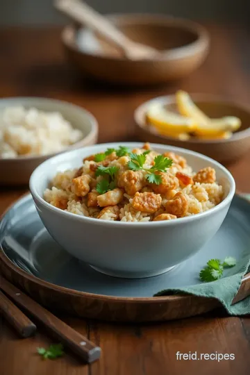 Spicy Chicken Fried Rice presentation