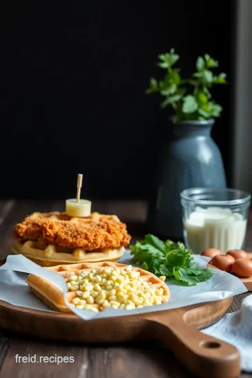 Fried Chicken Waffle Sandwich Delight ingredients