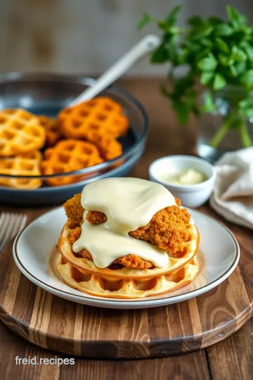 Fried Chicken Waffle Sandwich Delight steps