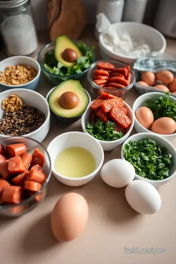 Avocado on Toast with Chorizo & Fried Eggs ingredients