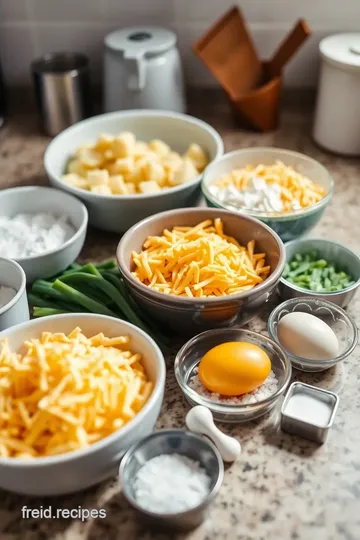 Cheesy Mashed Potato Cakes ingredients