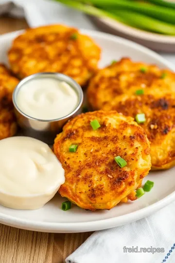 Cheesy Mashed Potato Cakes presentation