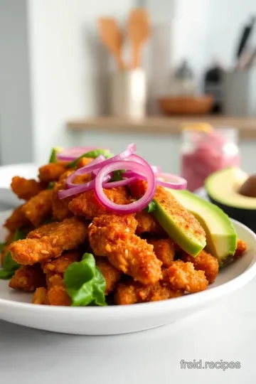 Smashed Avocado with Crispy Chicken steps