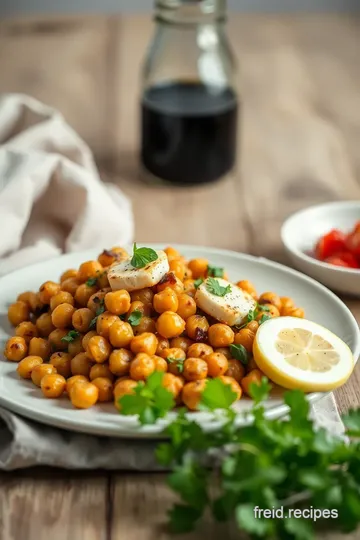 Warm Halloumi Chickpea Lime Salad presentation