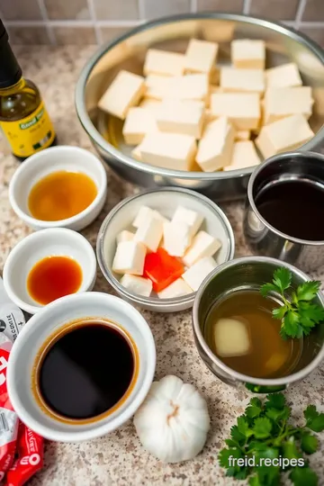 Tauhu Goreng (Fried Tofu) ingredients