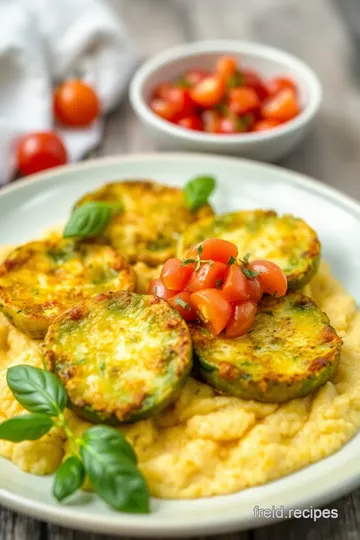 Fried Green Tomatoes with Ripe Tomato Salsa presentation