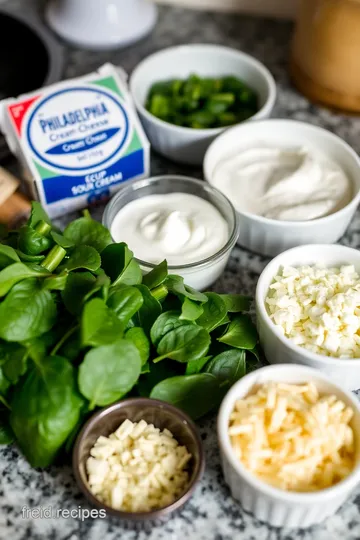 Gluten-Free Cream Cheese Spinach Dip ingredients