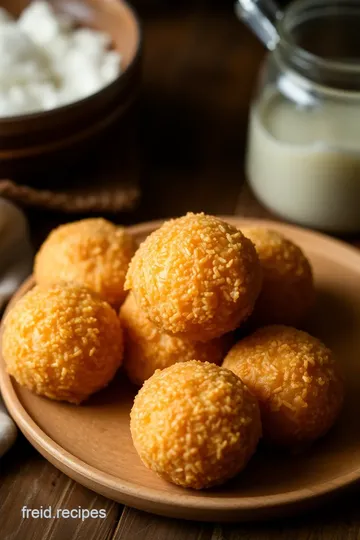 Fried Coconut Delight with Jaggery Filling steps