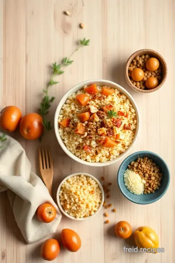 Cooked Couscous with Apricots & Crunchy Toppings ingredients