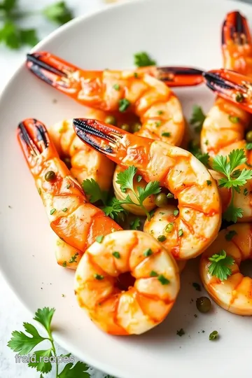 Hot Herb Butter Prawns presentation