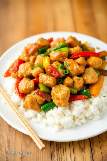 Vibrant Chicken Stir-Fry with Colorful Veggies presentation