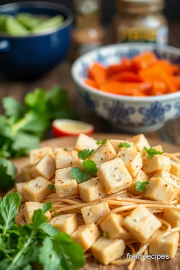 Quick & Healthy Stir-Fry Tofu Pad Thai ingredients