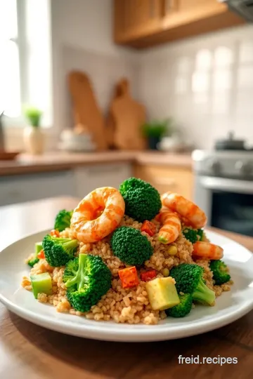 Miso Brown Rice & Broccoli Salad with Fiery Prawns steps