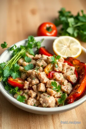 Roasted Red Pepper & Tuna Salad ingredients