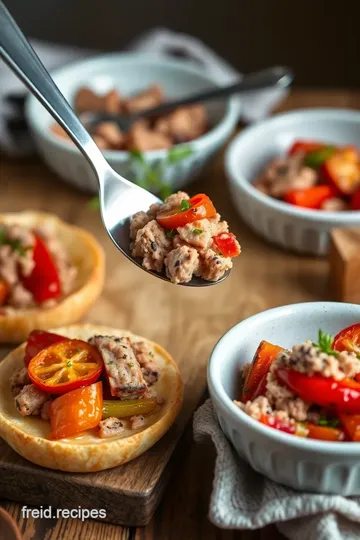 Roasted Red Pepper & Tuna Salad presentation