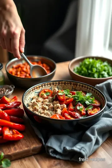 Roasted Red Pepper & Tuna Salad steps