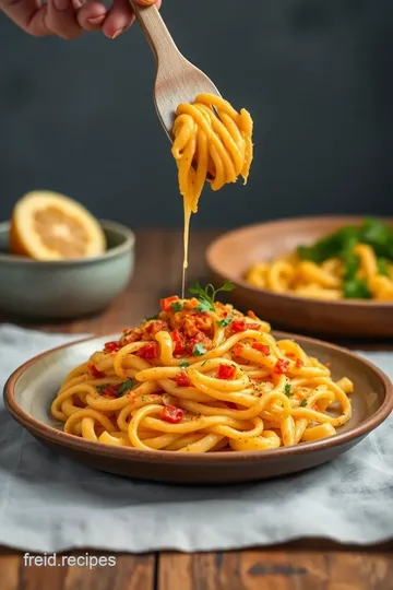 Quick Harissa Cauliflower Pasta Recipe presentation