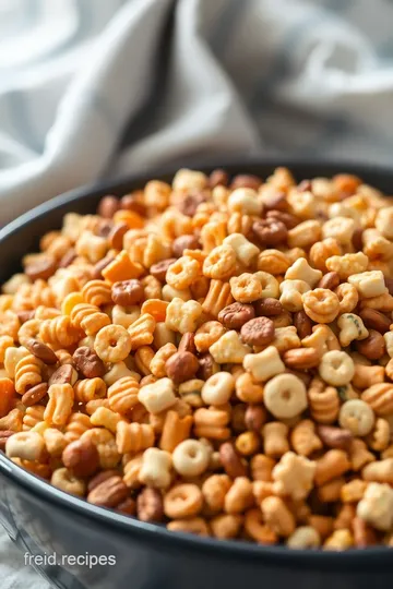 Oven-Baked Chex Mix: Irresistibly Tasty Snack presentation