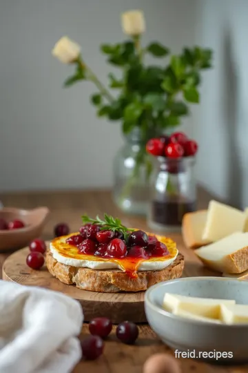 Pan-fried Camembert Sandwich with Cranberry ingredients