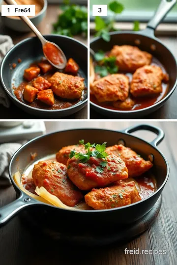 Pan-Fried Chicken with Tomato & Olive Sauce steps