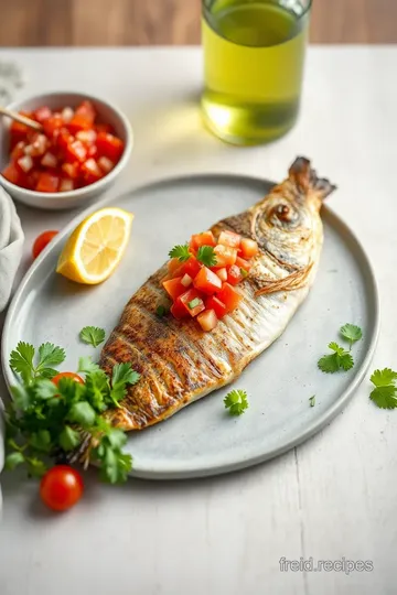 Crispy Pan-Fried Mackerel with Refreshing Salsa ingredients