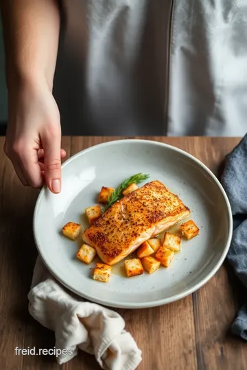 Pan-Fried Salmon with Crispy Croutons steps