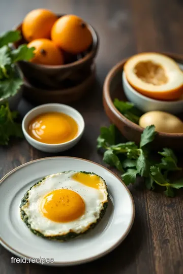 Fried Spinach Eggs: A Quick Persian Breakfast Delight presentation