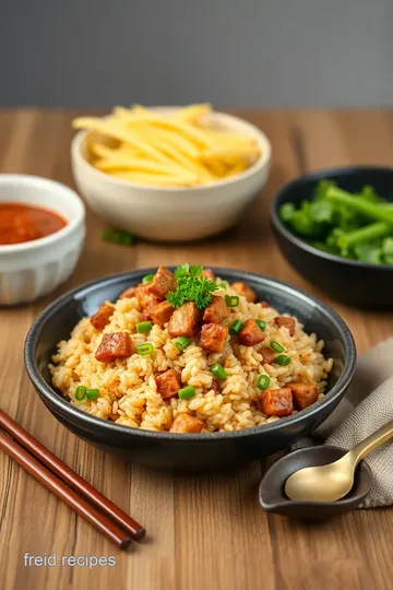 Fast-Fix Fried Rice with Pork presentation