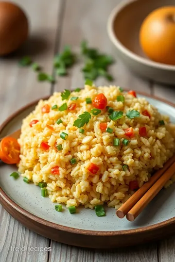 Veggie Egg-Fried Rice presentation