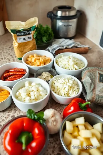 Fideo with Tomato and Chorizo ingredients