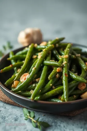 Sauteed Green Beans with Garlic Flavor presentation