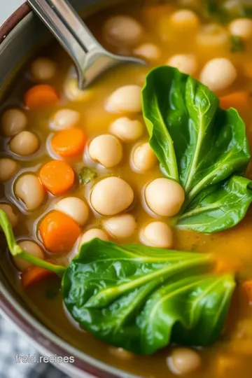 Escarole Bean Soup presentation