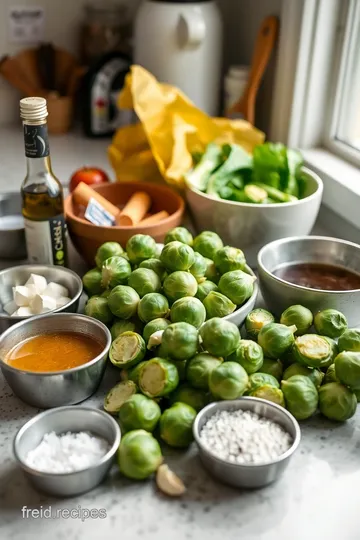 Savory Garlic Roasted Brussels Sprouts ingredients