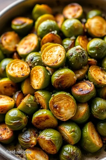 Savory Garlic Roasted Brussels Sprouts presentation