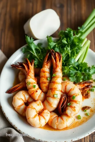 Crispy Fried Prawns with Spicy Garlic Flavor ingredients