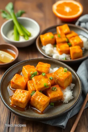 Fry Tofu in Sticky Orange Sauce steps