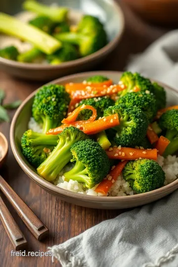 Stir-Fried Broccoli with Coconut presentation