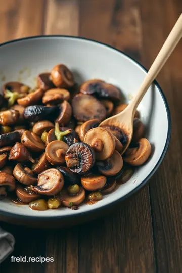 Stir-Fried Mushrooms & Spinach with Golden Onions steps