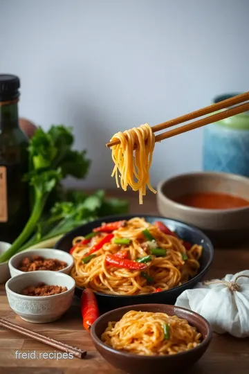 Noodles with Stir-Fried Chilli Veg ingredients