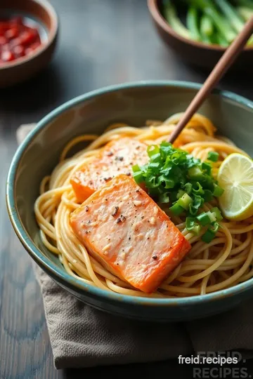 Soy & Ginger Salmon with Soba Noodles steps