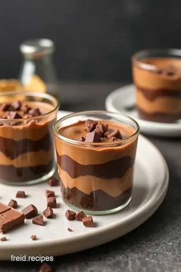 Warm Coffee Chocolate Layered Treats presentation