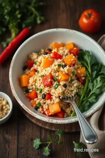 Sautéed Quinoa with Colorful Veggies Delight ingredients